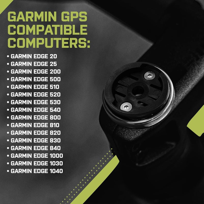 JRC Components Enkei Top Cap Bike Stem Mount | Compatible with Garmin Edge Series Devices | Lightweight CNC 6061-T6 Aluminium Body | Suitable for use with 1 1/8" Headset (Black) - Image 2